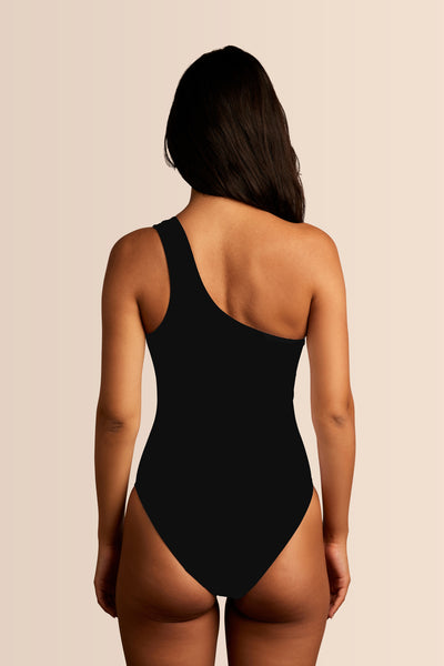 Black Cat|Model is 5'8 (32C - 27) and wearing Small - Anaïs One Piece Swimsuit