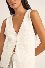 Gilet en tricot Adele Rhythm - White