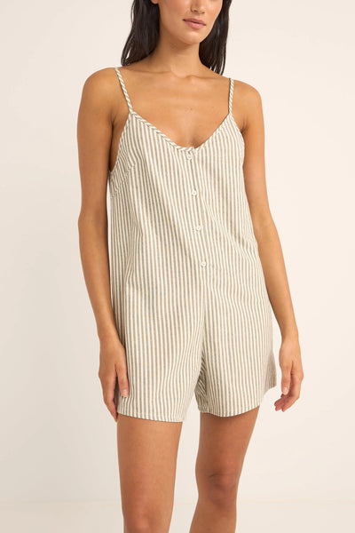 Ivy|Rhythm Valley Stripe Adjustable Romper