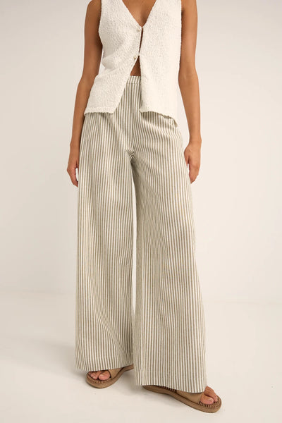 Pantalon Rhythm Valley Stripe Jambe Large - Ivy