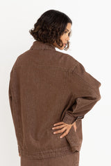 Rhythm Oversized Denim Jacket - Brown
