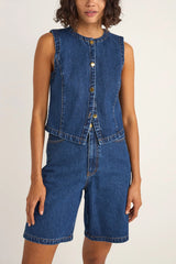 Rhythm Gia Denim Jorts - indigo
