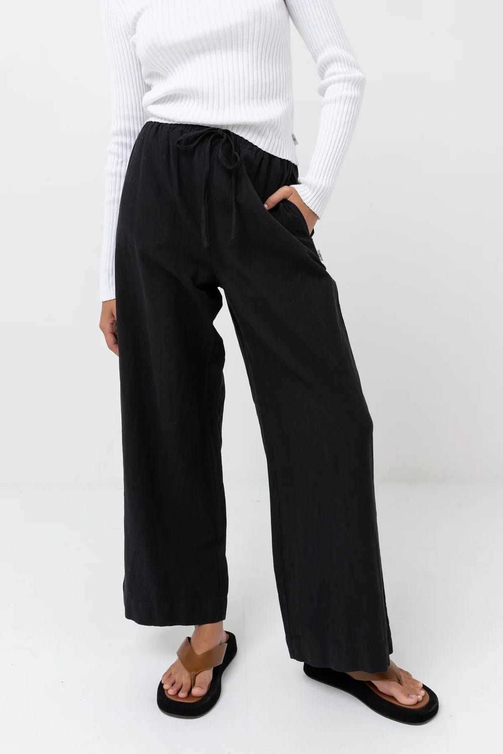 Pantalon à cordon classique Rhythm - Black