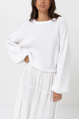 Pull en Maille Classique Rhythm - White