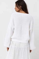 Pull en Maille Classique Rhythm - White