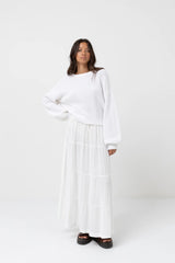 Pull en Maille Classique Rhythm - White