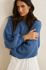 Pull en Maille Classique Rhythm - Steel Blue