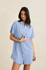 Robe Chemise Classique Rhythm - Steel Blue