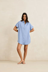 Robe Chemise Classique Rhythm - Steel Blue