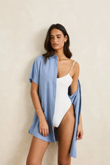 Robe Chemise Classique Rhythm - Steel Blue