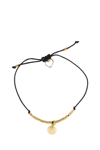 Si Simple Bracelet Coquillage 14k Or Rempli - Black