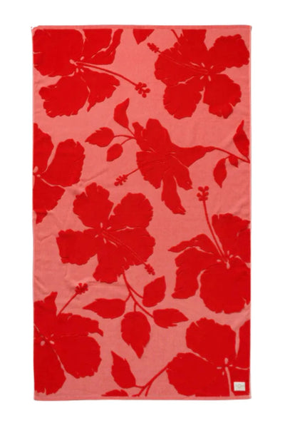 Serviette de plage à carreaux - Happy Place - Red Haute
