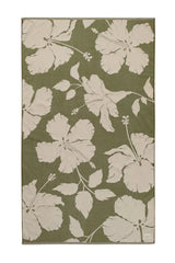 Serviette de plage à carreaux - Happy Place - Olive