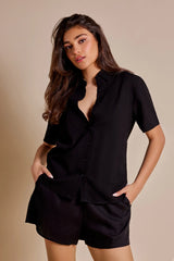 Chemise Lounge Classique Rhythm - Black