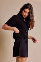 Chemise Lounge Classique Rhythm - Black